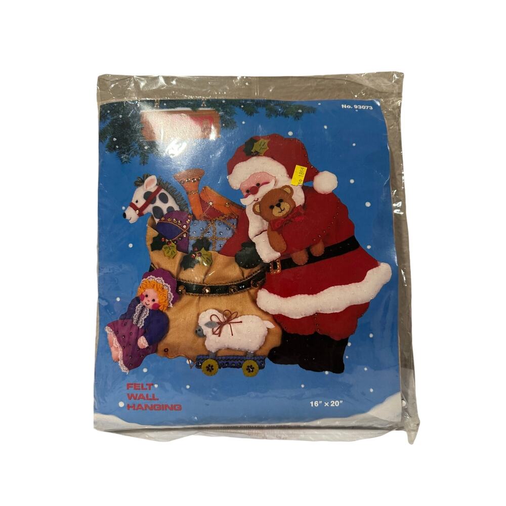 TITAN Needlecraft Felt Christmas Wall Hanging 80's Deadstock NIP